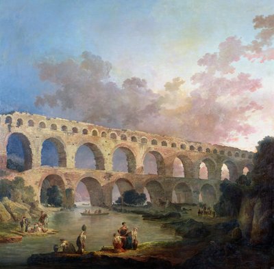 Der Pont du Gard, Nimes, ca. 1786 von Hubert Robert